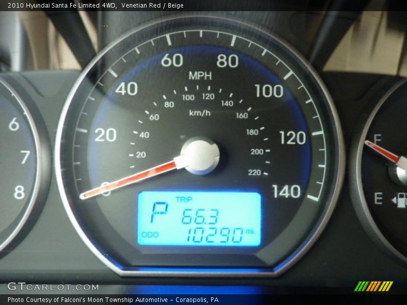 Venetian Red / Beige 2010 Hyundai Santa Fe Limited 4WD