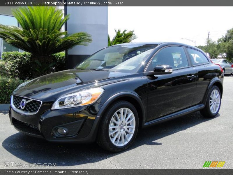 Black Sapphire Metallic / Off Black/Blonde T-Tec 2011 Volvo C30 T5