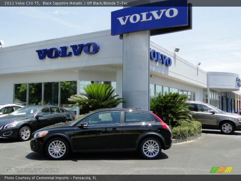 Black Sapphire Metallic / Off Black/Blonde T-Tec 2011 Volvo C30 T5