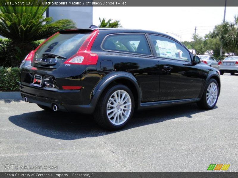 Black Sapphire Metallic / Off Black/Blonde T-Tec 2011 Volvo C30 T5
