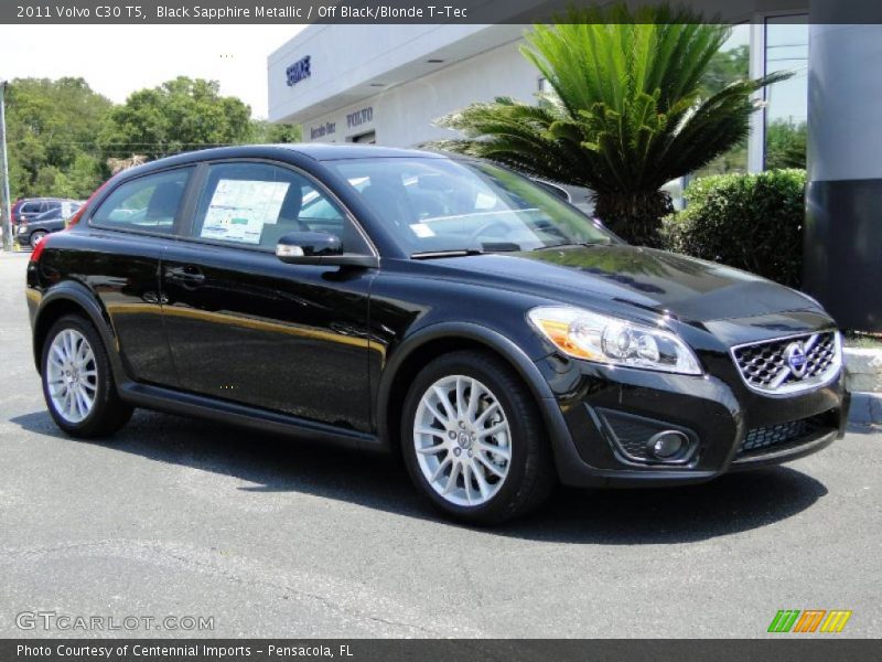 Black Sapphire Metallic / Off Black/Blonde T-Tec 2011 Volvo C30 T5
