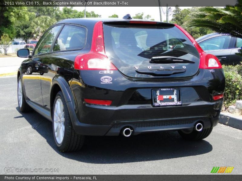 Black Sapphire Metallic / Off Black/Blonde T-Tec 2011 Volvo C30 T5