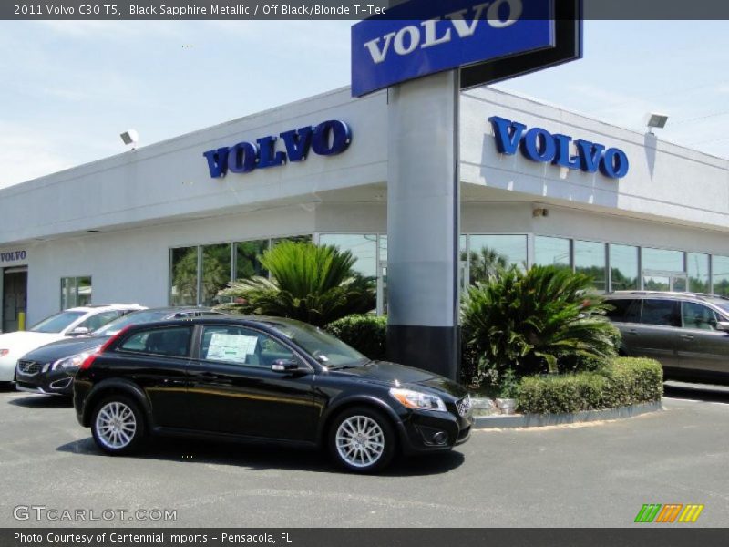 Black Sapphire Metallic / Off Black/Blonde T-Tec 2011 Volvo C30 T5