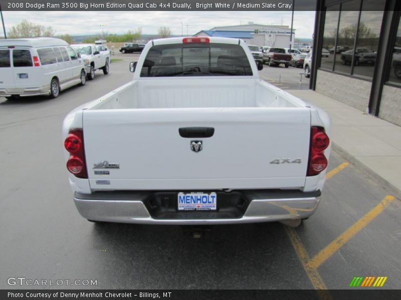Bright White / Medium Slate Gray 2008 Dodge Ram 3500 Big Horn Edition Quad Cab 4x4 Dually