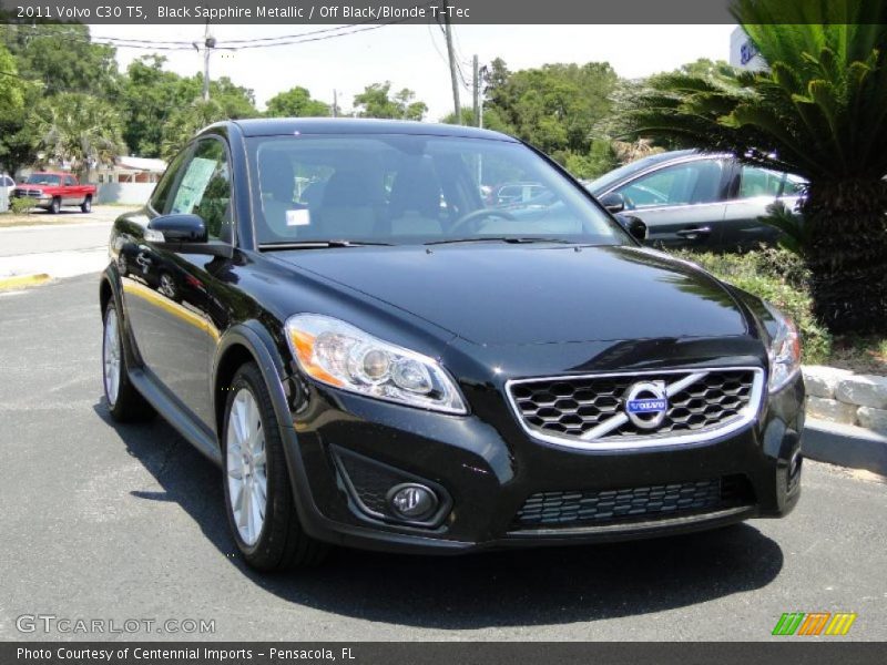 Black Sapphire Metallic / Off Black/Blonde T-Tec 2011 Volvo C30 T5