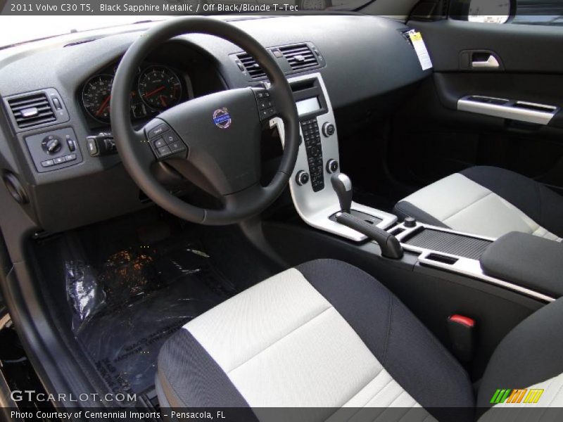 Black Sapphire Metallic / Off Black/Blonde T-Tec 2011 Volvo C30 T5
