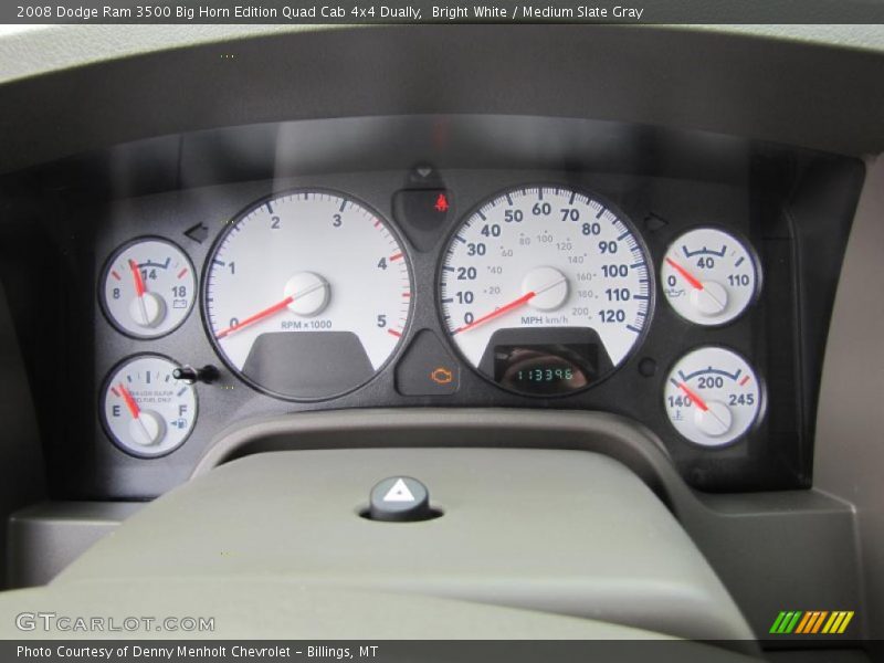 Bright White / Medium Slate Gray 2008 Dodge Ram 3500 Big Horn Edition Quad Cab 4x4 Dually