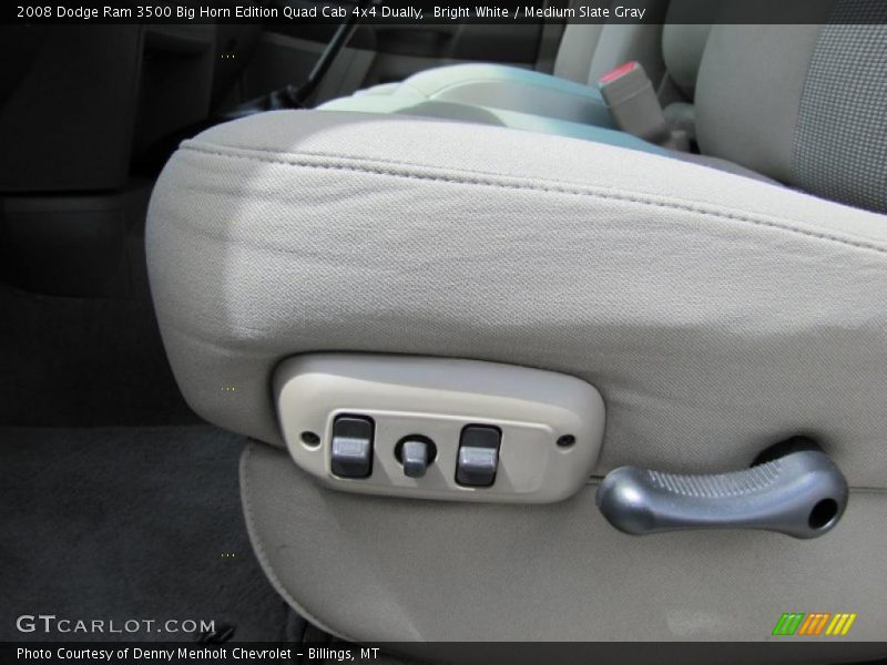 Bright White / Medium Slate Gray 2008 Dodge Ram 3500 Big Horn Edition Quad Cab 4x4 Dually
