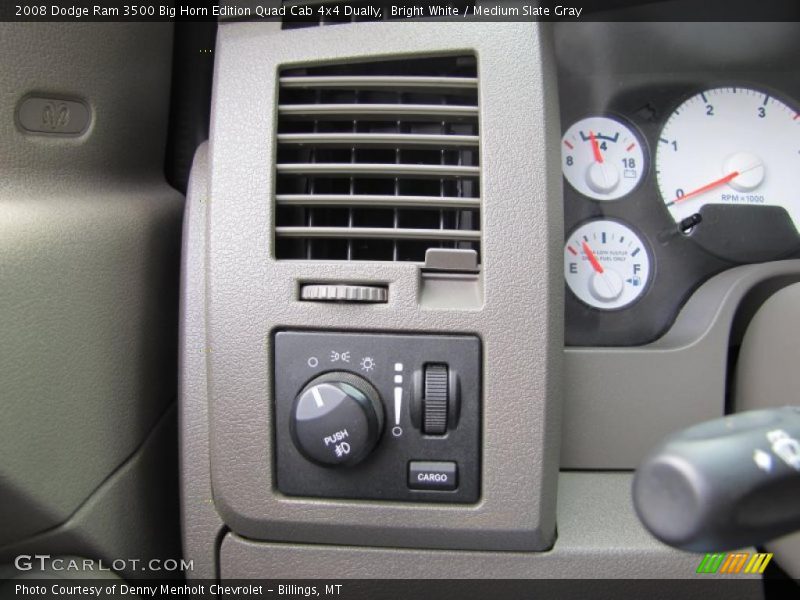 Bright White / Medium Slate Gray 2008 Dodge Ram 3500 Big Horn Edition Quad Cab 4x4 Dually