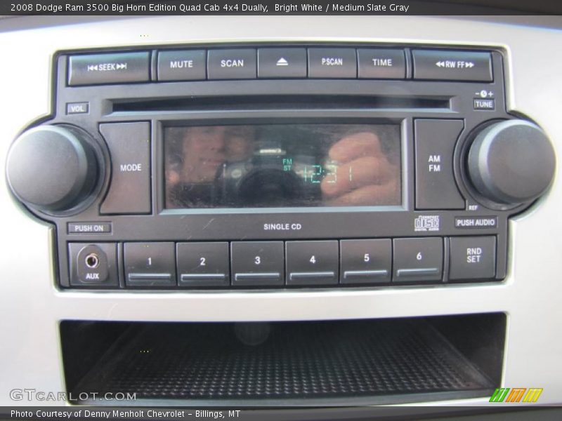 Bright White / Medium Slate Gray 2008 Dodge Ram 3500 Big Horn Edition Quad Cab 4x4 Dually