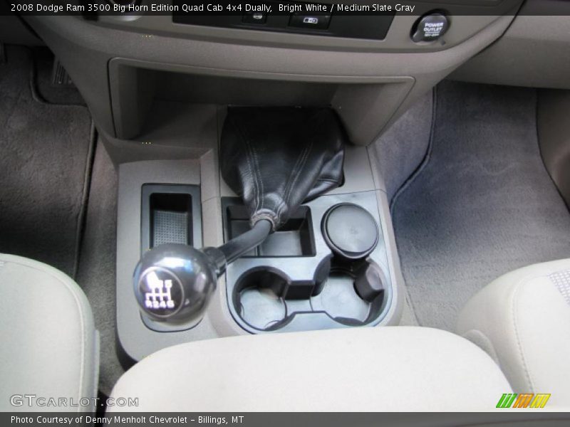 Bright White / Medium Slate Gray 2008 Dodge Ram 3500 Big Horn Edition Quad Cab 4x4 Dually