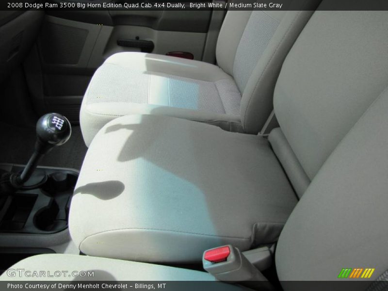 Bright White / Medium Slate Gray 2008 Dodge Ram 3500 Big Horn Edition Quad Cab 4x4 Dually