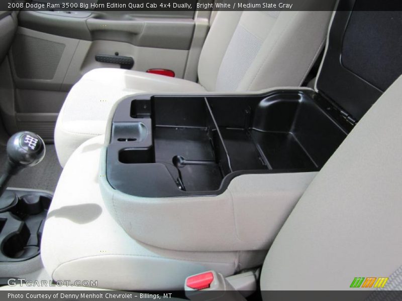 Bright White / Medium Slate Gray 2008 Dodge Ram 3500 Big Horn Edition Quad Cab 4x4 Dually