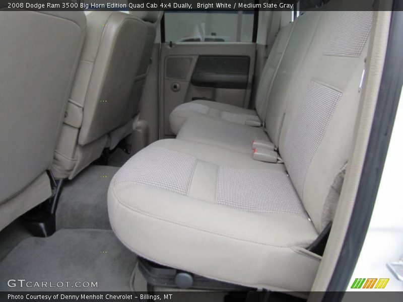 Bright White / Medium Slate Gray 2008 Dodge Ram 3500 Big Horn Edition Quad Cab 4x4 Dually