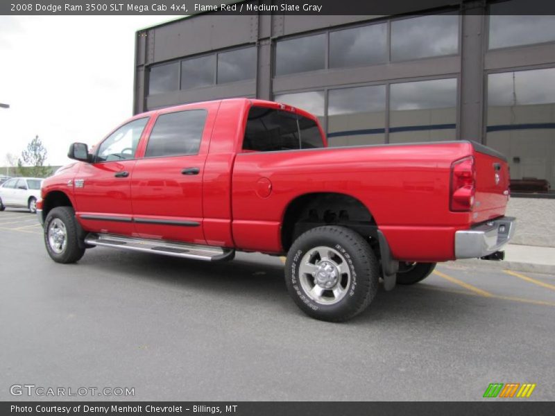 Flame Red / Medium Slate Gray 2008 Dodge Ram 3500 SLT Mega Cab 4x4