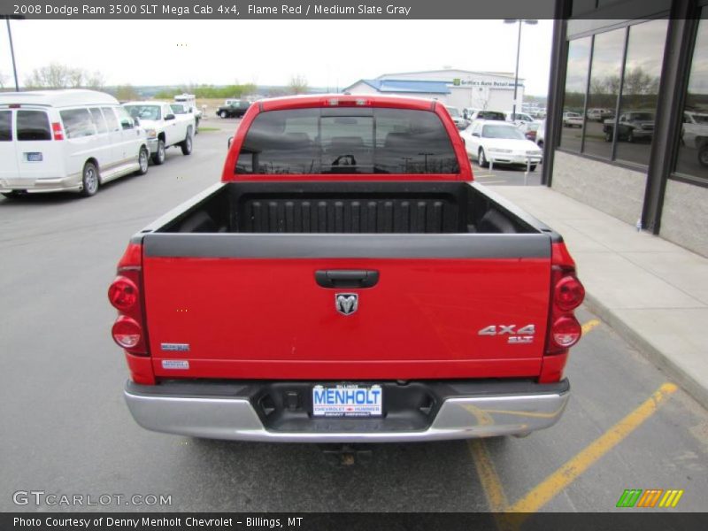 Flame Red / Medium Slate Gray 2008 Dodge Ram 3500 SLT Mega Cab 4x4