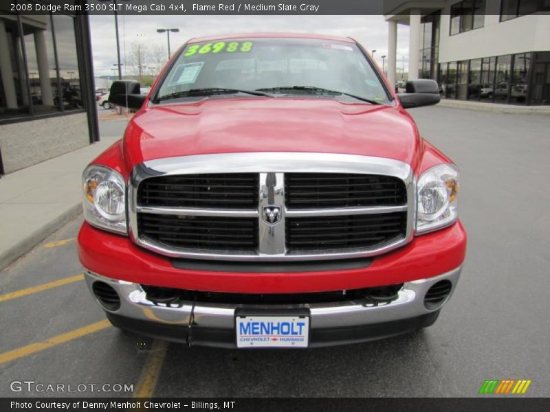Flame Red / Medium Slate Gray 2008 Dodge Ram 3500 SLT Mega Cab 4x4
