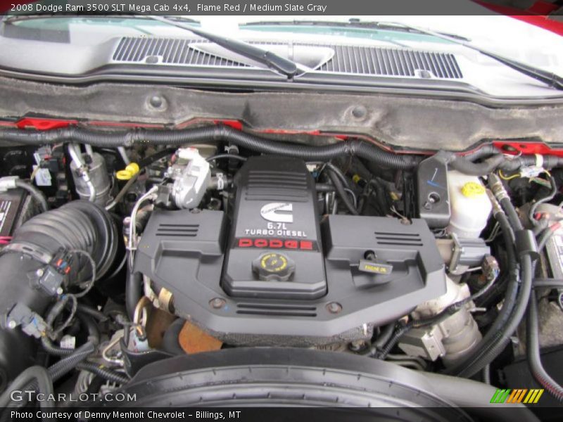  2008 Ram 3500 SLT Mega Cab 4x4 Engine - 6.7 Liter Cummins OHV 24-Valve BLUETEC Turbo-Diesel Inline 6-Cylinder
