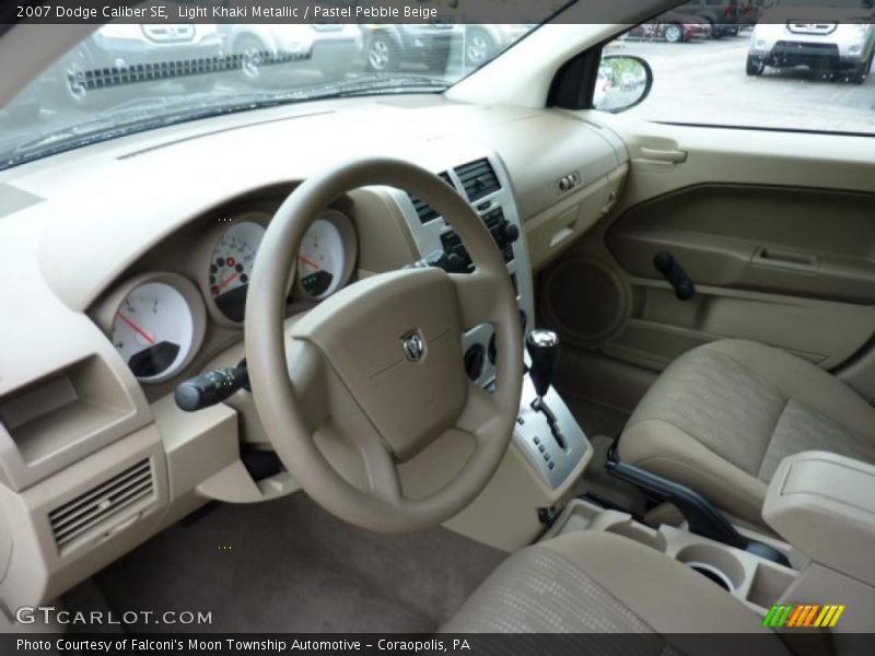 Light Khaki Metallic / Pastel Pebble Beige 2007 Dodge Caliber SE