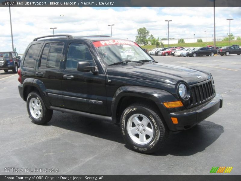 Black Clearcoat / Medium Slate Gray 2007 Jeep Liberty Sport