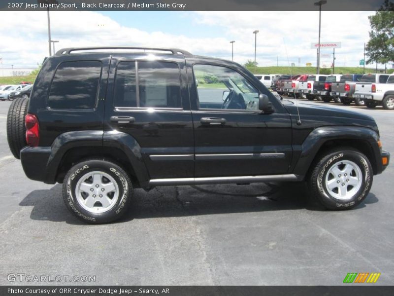 Black Clearcoat / Medium Slate Gray 2007 Jeep Liberty Sport