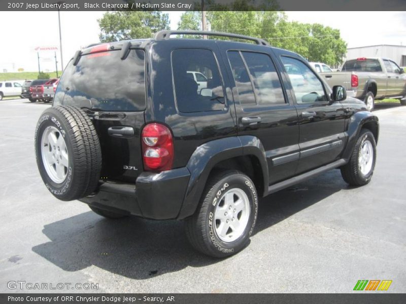 Black Clearcoat / Medium Slate Gray 2007 Jeep Liberty Sport