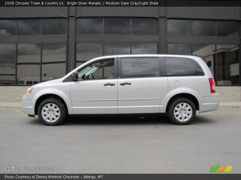 Bright Silver Metallic / Medium Slate Gray/Light Shale 2008 Chrysler Town & Country LX
