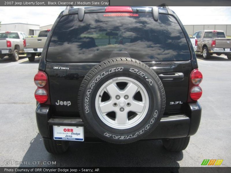 Black Clearcoat / Medium Slate Gray 2007 Jeep Liberty Sport