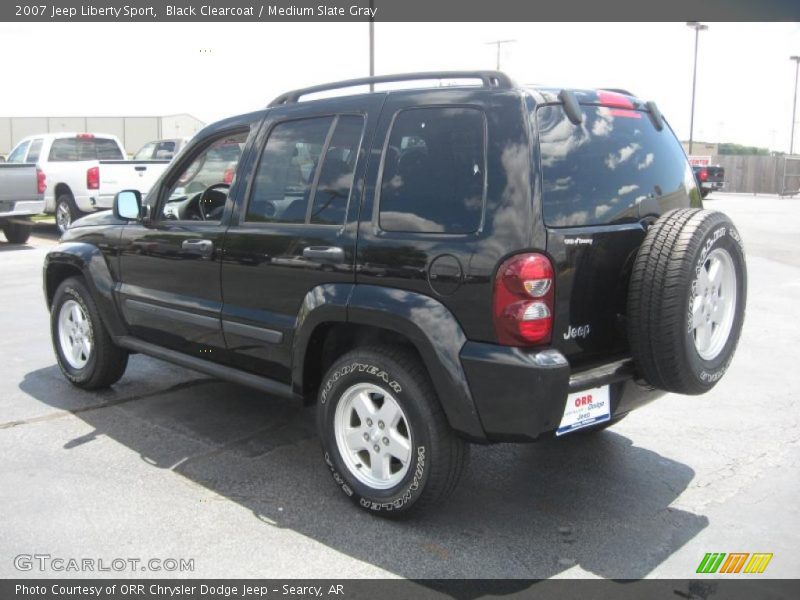 Black Clearcoat / Medium Slate Gray 2007 Jeep Liberty Sport