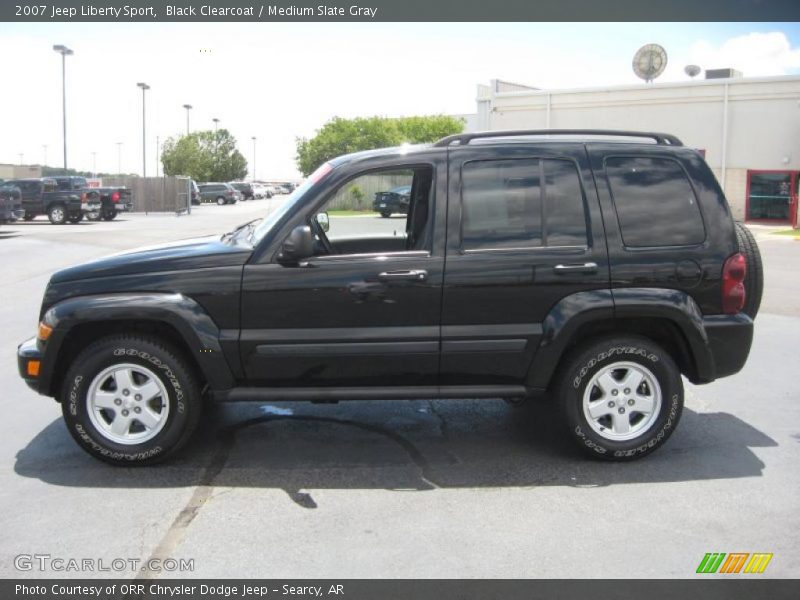 Black Clearcoat / Medium Slate Gray 2007 Jeep Liberty Sport