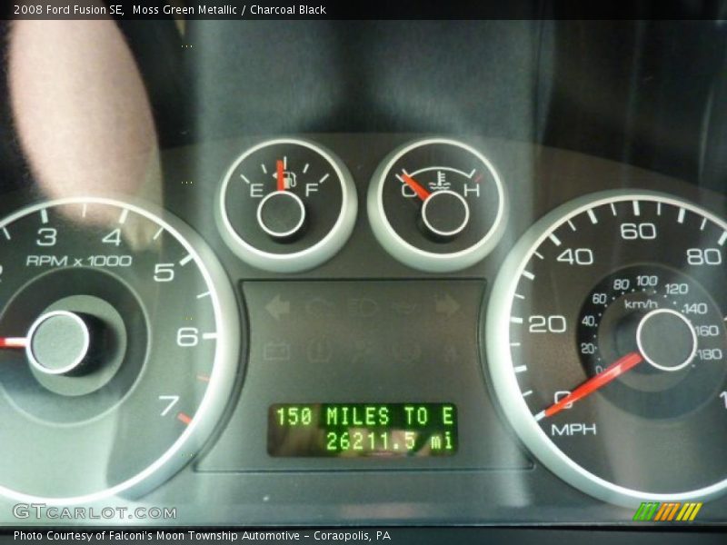 Moss Green Metallic / Charcoal Black 2008 Ford Fusion SE