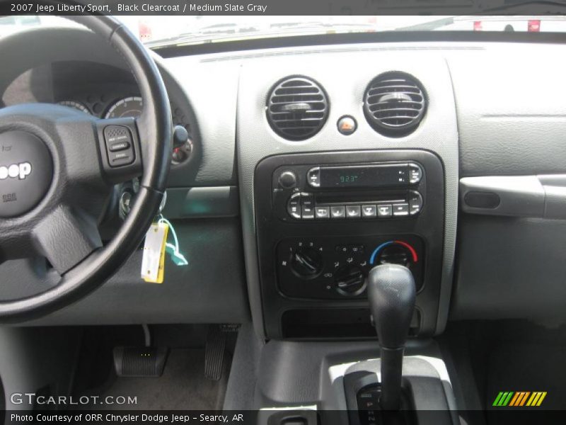 Black Clearcoat / Medium Slate Gray 2007 Jeep Liberty Sport