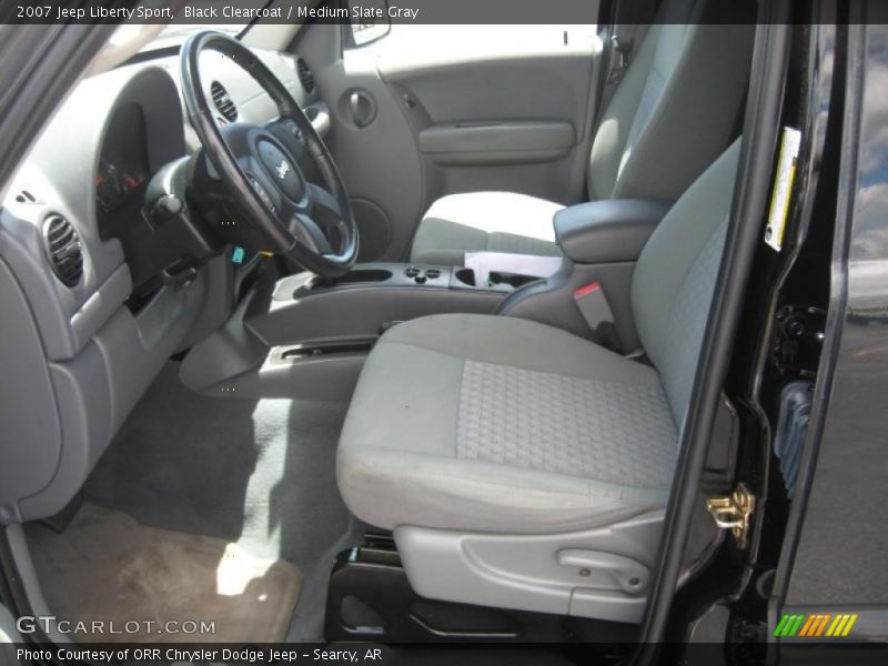 Black Clearcoat / Medium Slate Gray 2007 Jeep Liberty Sport