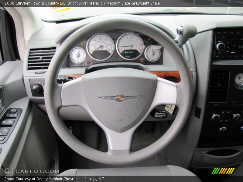 Bright Silver Metallic / Medium Slate Gray/Light Shale 2008 Chrysler Town & Country LX