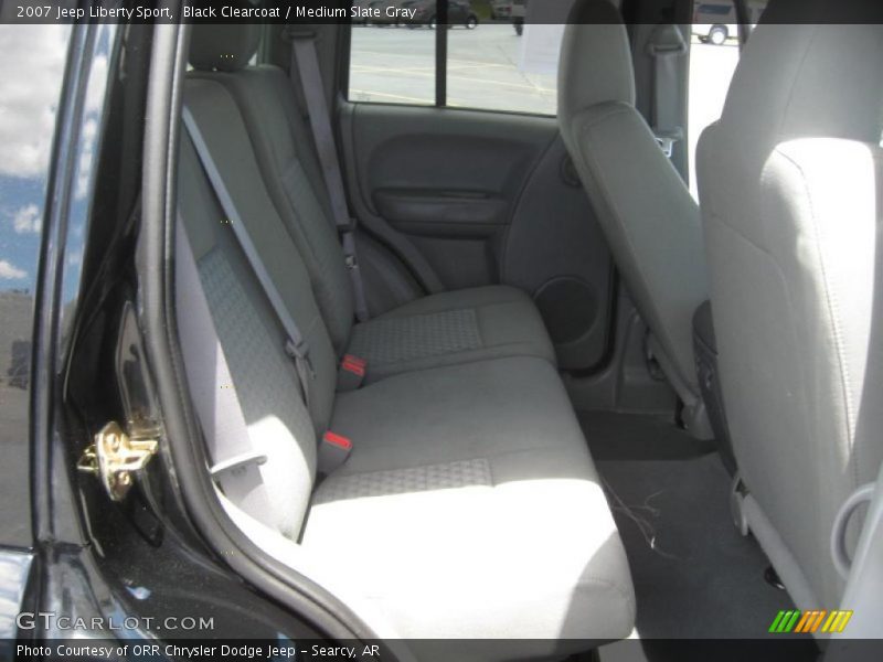 Black Clearcoat / Medium Slate Gray 2007 Jeep Liberty Sport