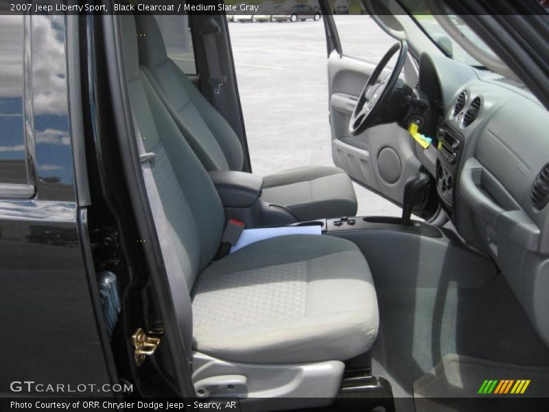 Black Clearcoat / Medium Slate Gray 2007 Jeep Liberty Sport