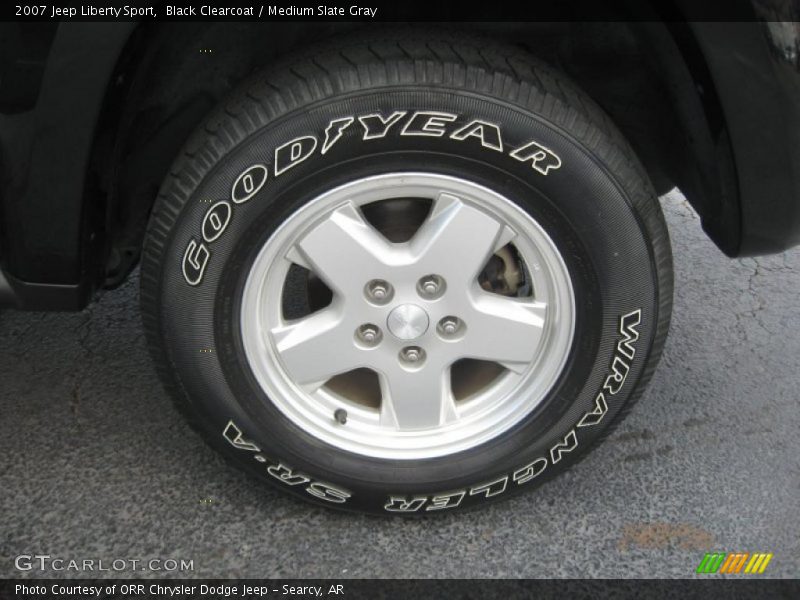 Black Clearcoat / Medium Slate Gray 2007 Jeep Liberty Sport