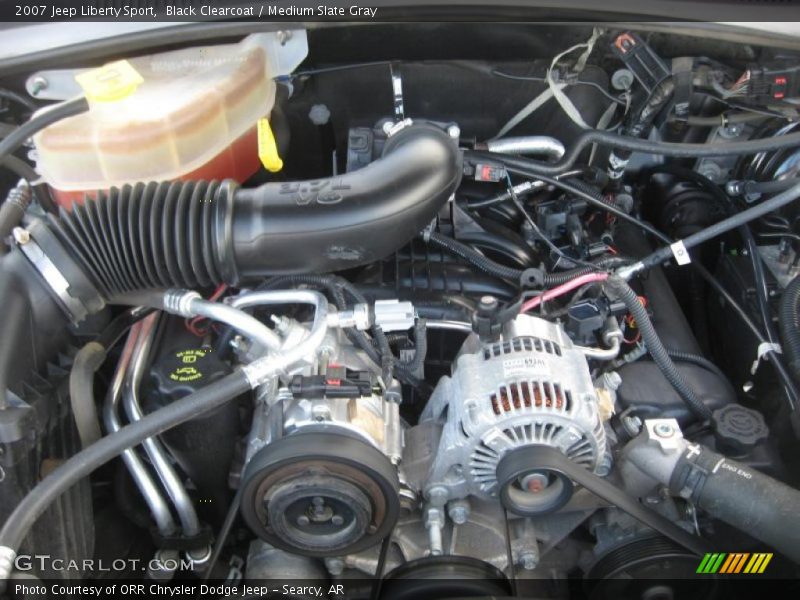 Black Clearcoat / Medium Slate Gray 2007 Jeep Liberty Sport