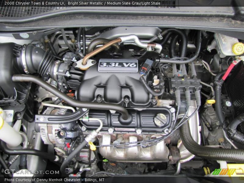 Bright Silver Metallic / Medium Slate Gray/Light Shale 2008 Chrysler Town & Country LX