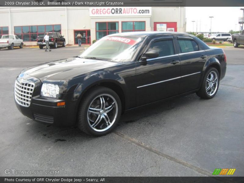 Brilliant Black / Dark Khaki/Light Graystone 2009 Chrysler 300 LX