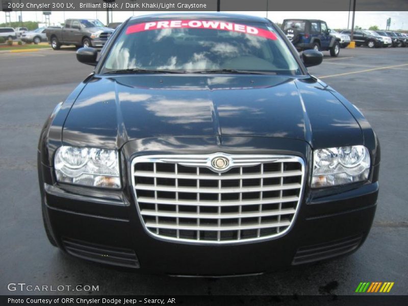 Brilliant Black / Dark Khaki/Light Graystone 2009 Chrysler 300 LX