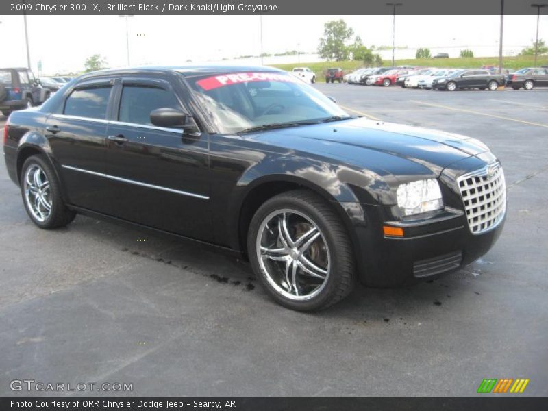 Brilliant Black / Dark Khaki/Light Graystone 2009 Chrysler 300 LX