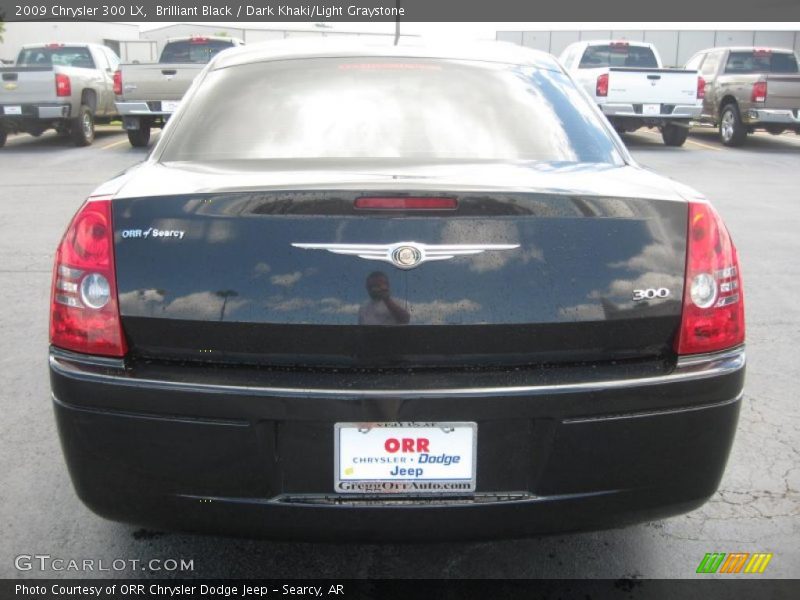 Brilliant Black / Dark Khaki/Light Graystone 2009 Chrysler 300 LX