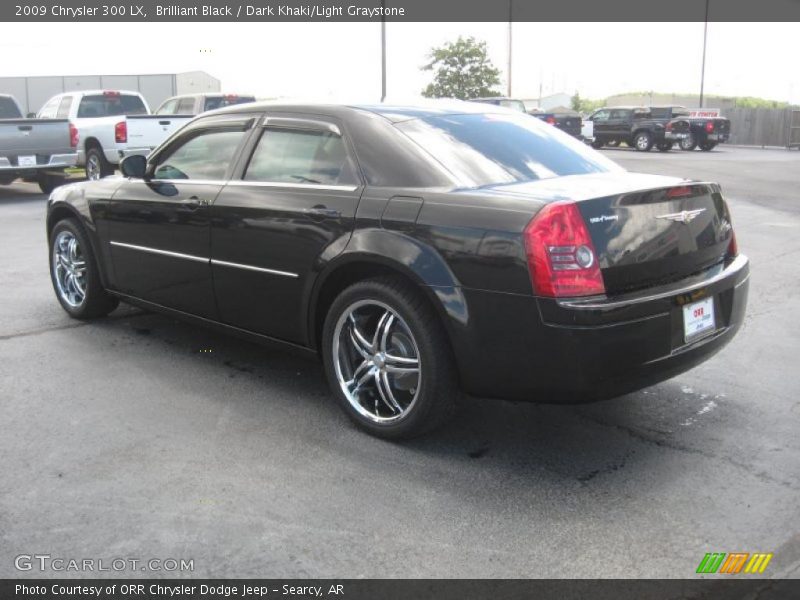 Brilliant Black / Dark Khaki/Light Graystone 2009 Chrysler 300 LX