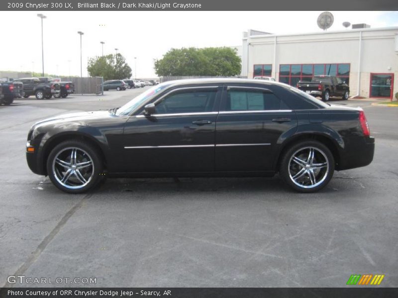 Brilliant Black / Dark Khaki/Light Graystone 2009 Chrysler 300 LX