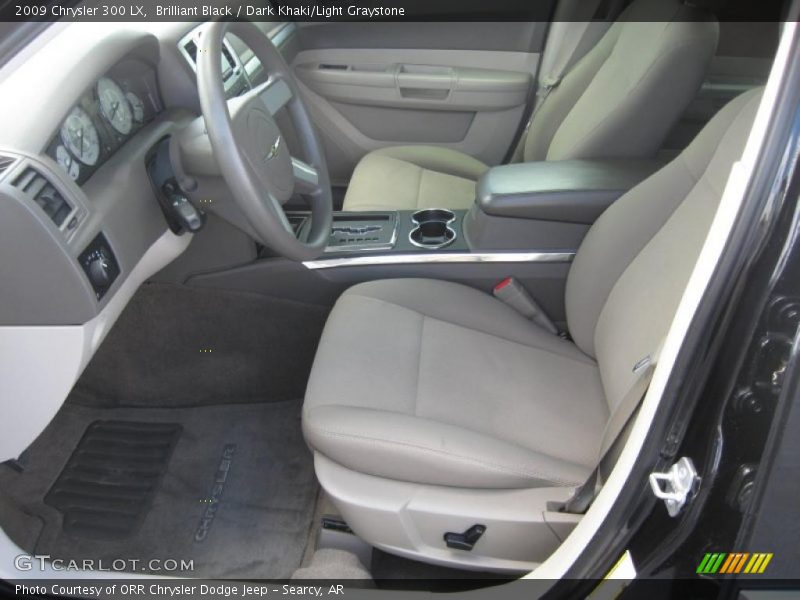 Brilliant Black / Dark Khaki/Light Graystone 2009 Chrysler 300 LX