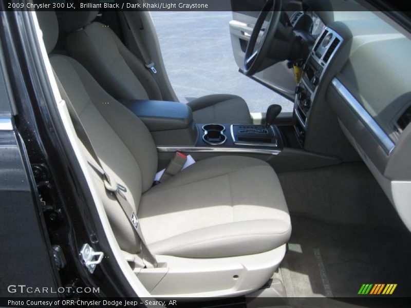 Brilliant Black / Dark Khaki/Light Graystone 2009 Chrysler 300 LX