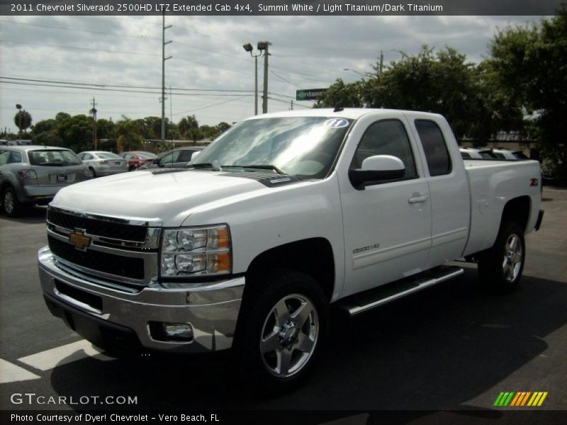 Summit White / Light Titanium/Dark Titanium 2011 Chevrolet Silverado 2500HD LTZ Extended Cab 4x4