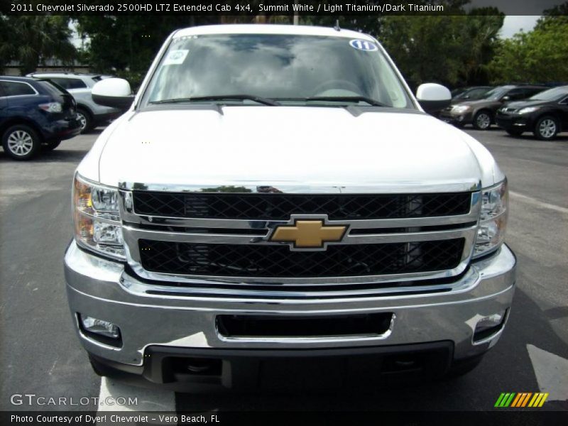 Summit White / Light Titanium/Dark Titanium 2011 Chevrolet Silverado 2500HD LTZ Extended Cab 4x4