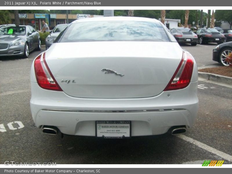 Polaris White / Parchment/Navy Blue 2011 Jaguar XJ XJL